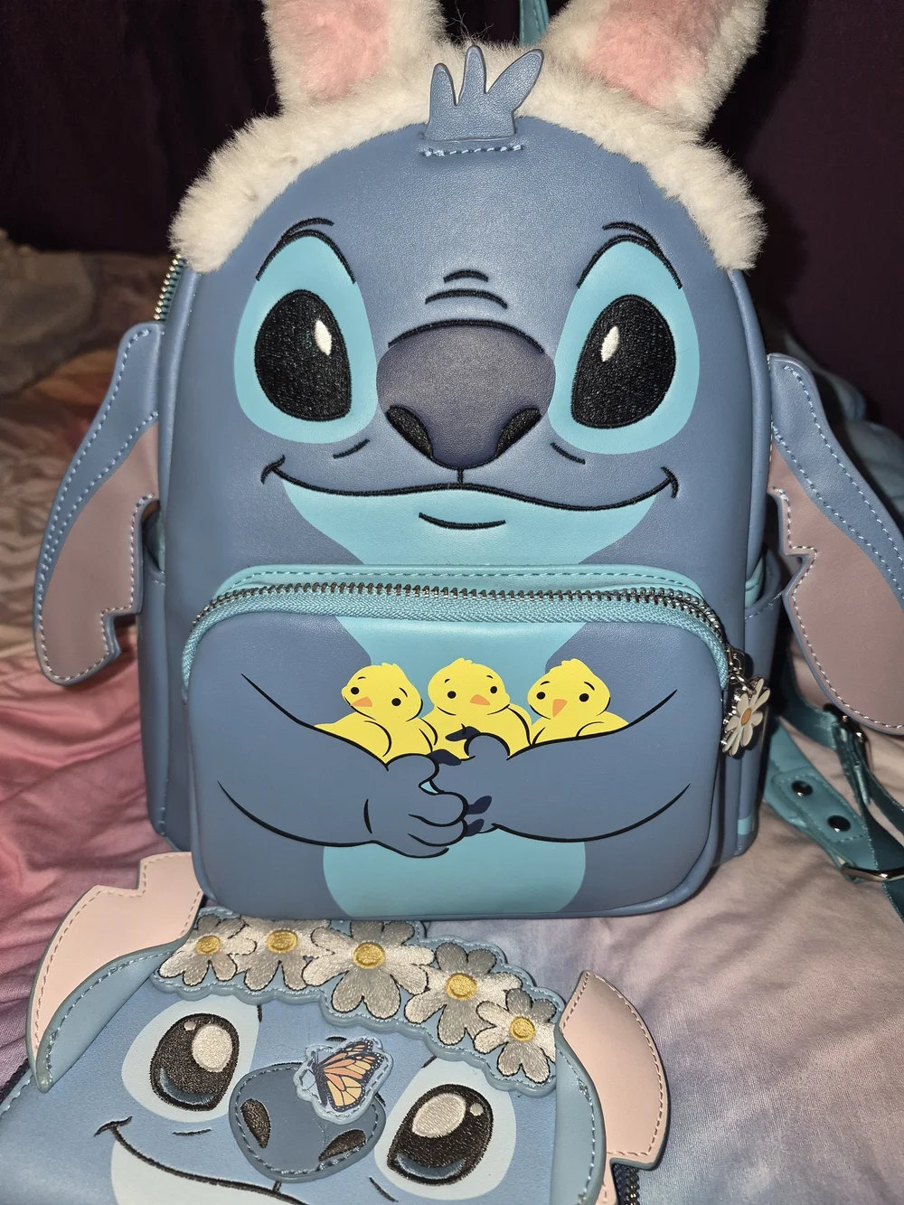 Loungefly Easter Stitch  Backpack and Wallet Set